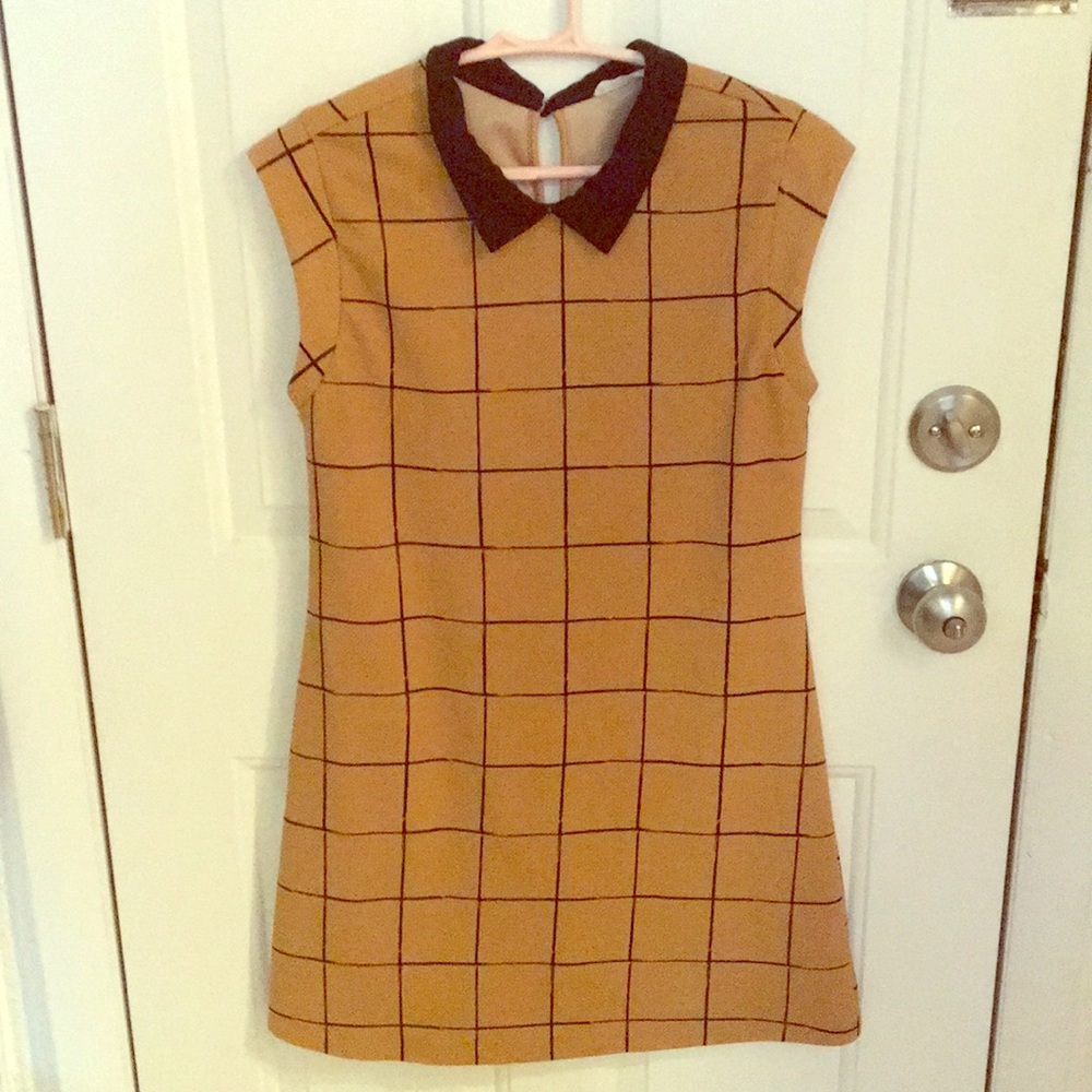 Lush Yellow Mustard Checkered Dress 🍁